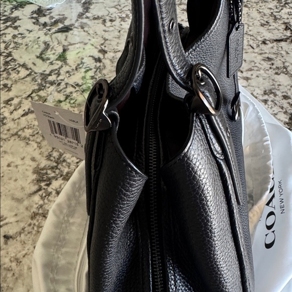 Coach Lori Shoulder Bag – Black Pebble Leather (Style C4824 / V5Black) - Picture 15 of 16